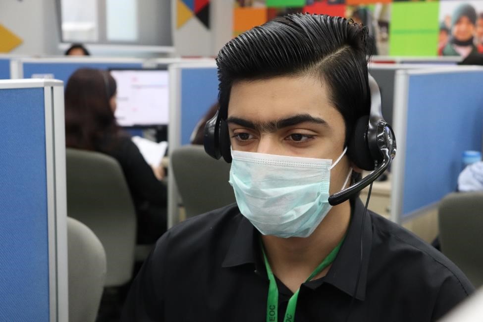 Helpline agent committed to help people during this difficult time of COVID-19