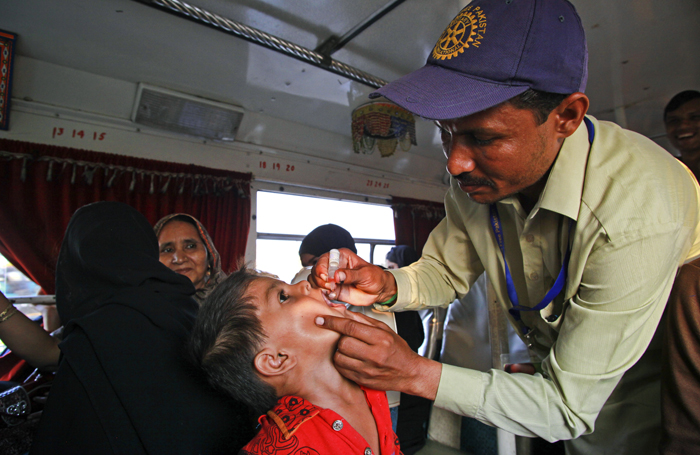 Abdul Sattar Mohammed,  Transit route vaccinator in  Karachi toll plaza, Sindh